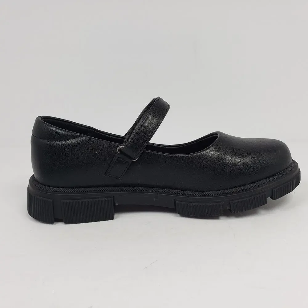 Jabasic Back To School Girls Size 4Y Black Uniform Chunky Mary Jane Shoes